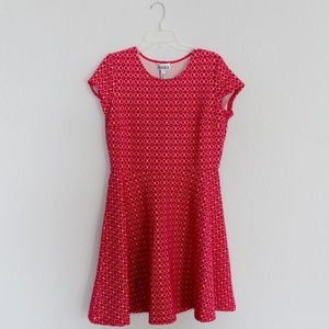 Leota Pink Patterned Midi Dress